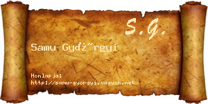 Samu Györgyi névjegykártya